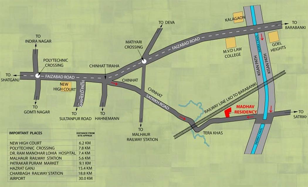 Arsha Madhav Residency Location Map