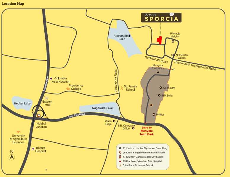 Arvind Sporcia Location Map