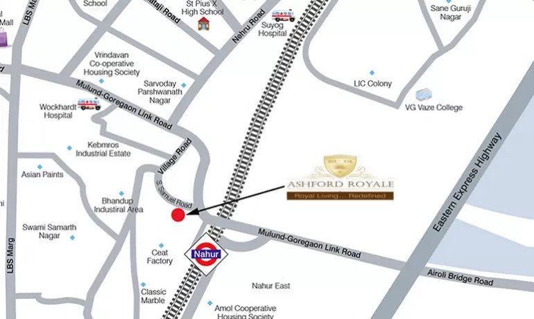 Ashford Royale Location Map