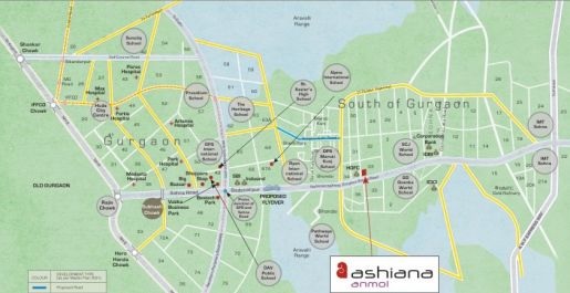 Ashiana Anmol Location Map