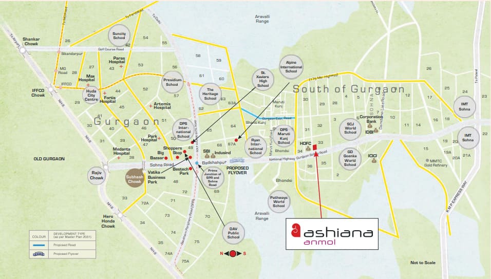 Ashiana Anmol Phase 2 Location Map