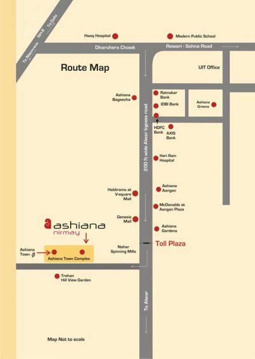 Ashiana Nirmay Location Map