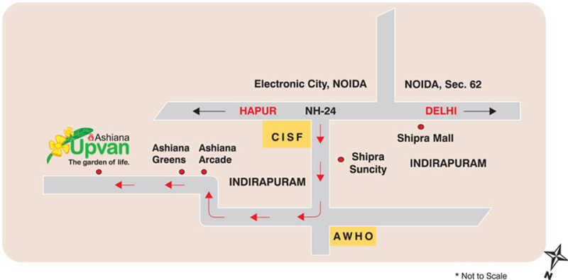 Ashiana Upvan Location Map