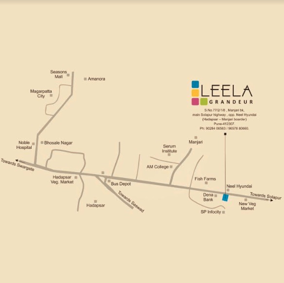 Ashtekar Leela Grandeur Location Map