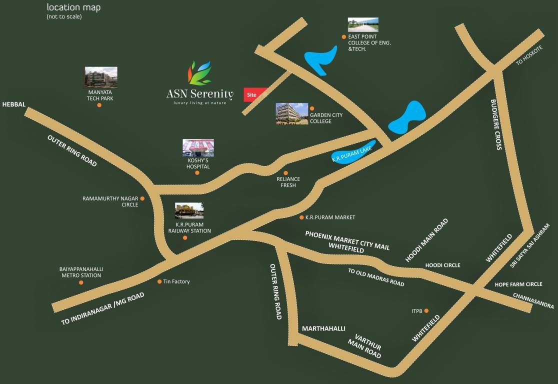 ASN Serenity Location Map Margondanahalli, Bangalore
