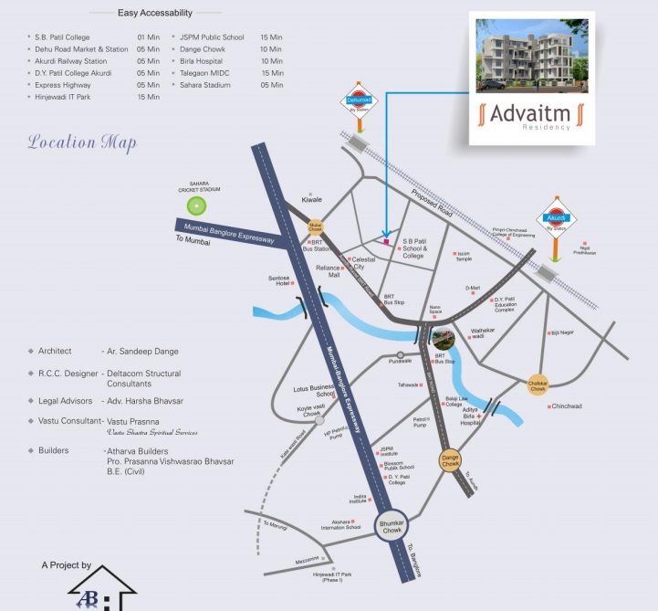 Atharva Advaitm Residency Location Map