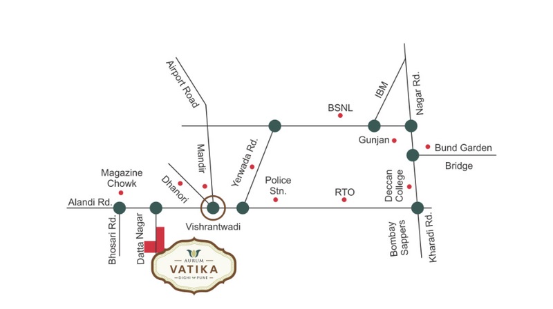 Aurum Vatika Phase I Location Map