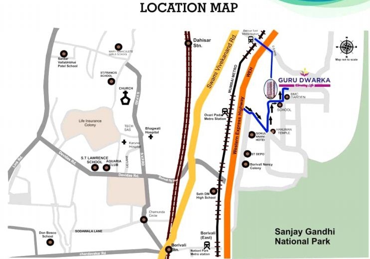 Ava Guru Dwarka Location Map
