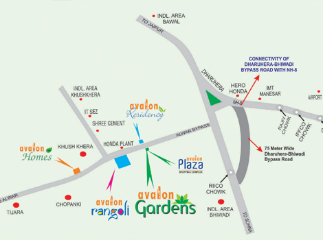 Avalon Gardens Location Map