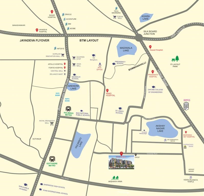 Axis Bochs Akshaya Location Map