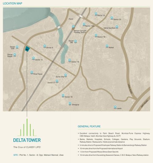 Balaji Delta Tower 1 Location Map