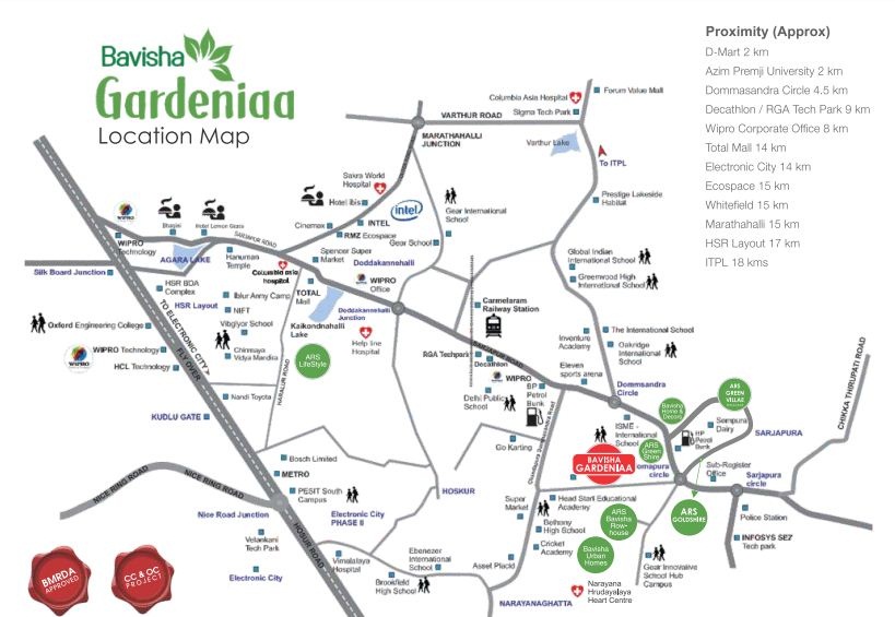 Bavisha Gardeniaa Location Map