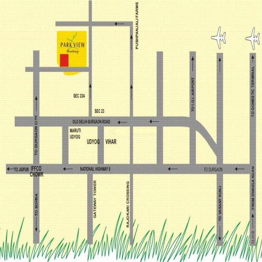 Bestech Park View Residency Location Map