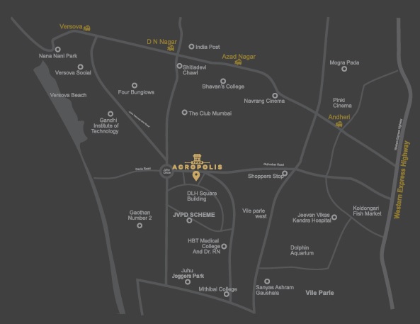Bharat Juhu Acropolis Location Map