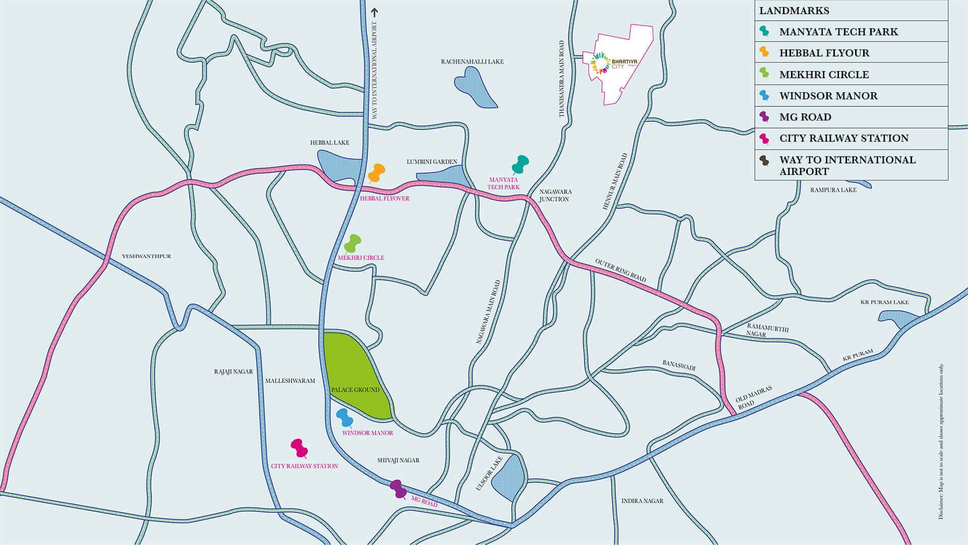 Bhartiya City Nikoo Homes Phase 2 Location Map