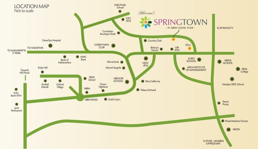 Bhoomis Spring Town Location Map