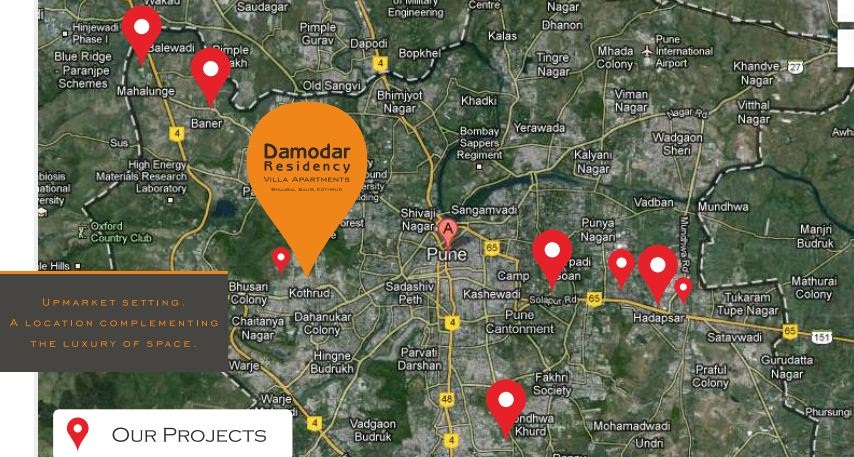 Bhujbal Damodar Residency Location Map