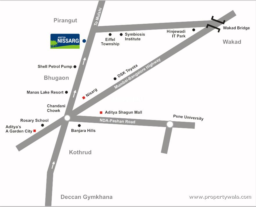 Blue Aditya Nisarg Location Map