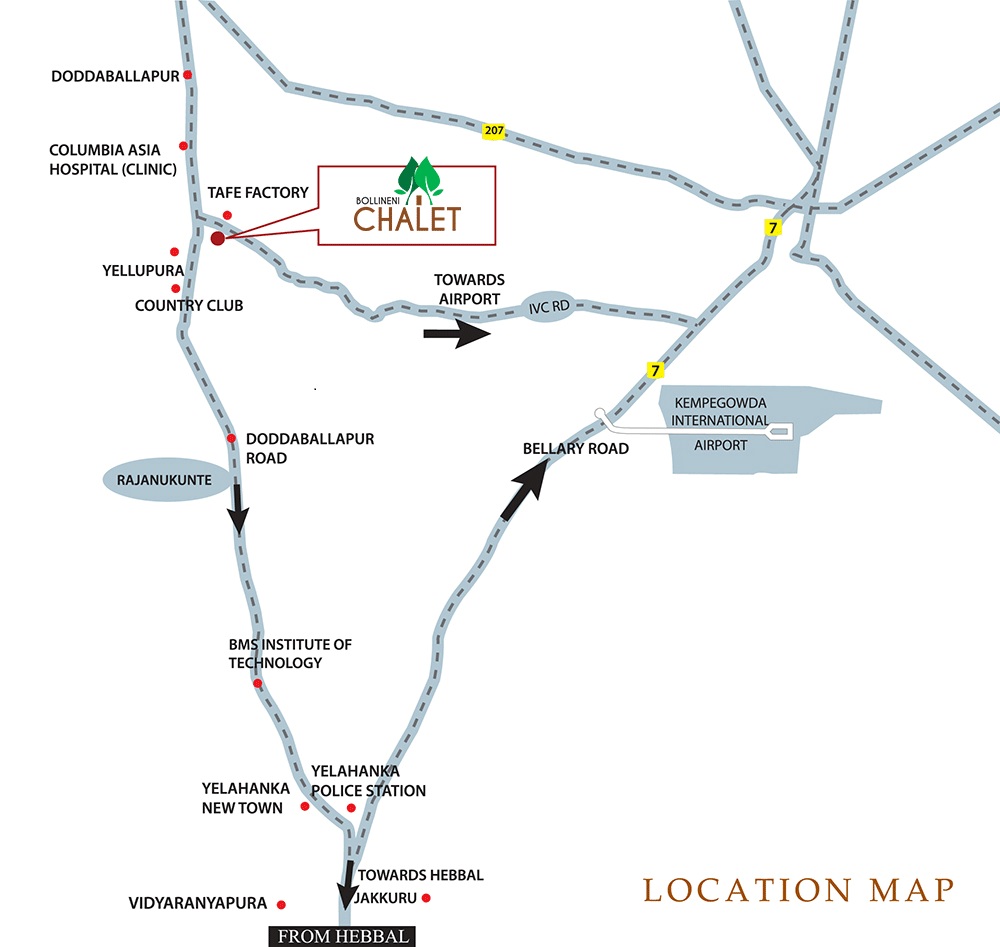 Bollineni Chalet Location Map
