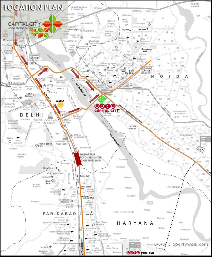 Bptp Capital City Location Map