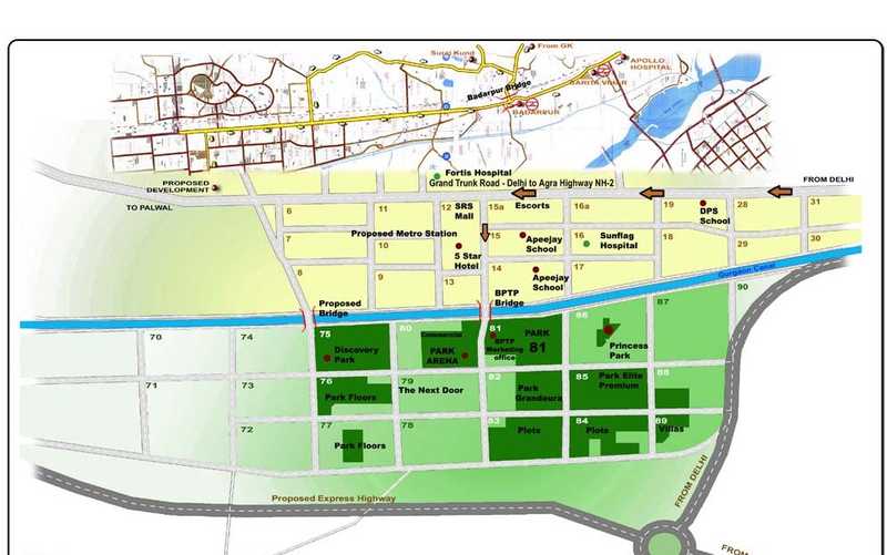Bptp Princess Park Location Map