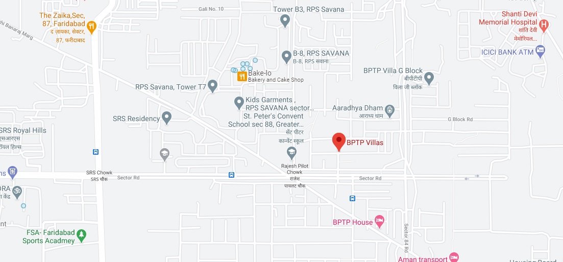 Bptp Villas Location Map