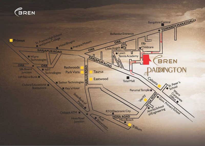 Bren Paddington Location Map