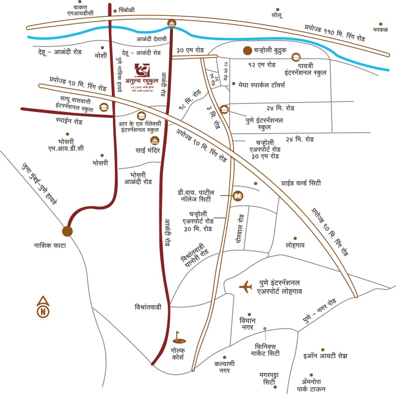 Calyx Atulya Raghukul Location Map