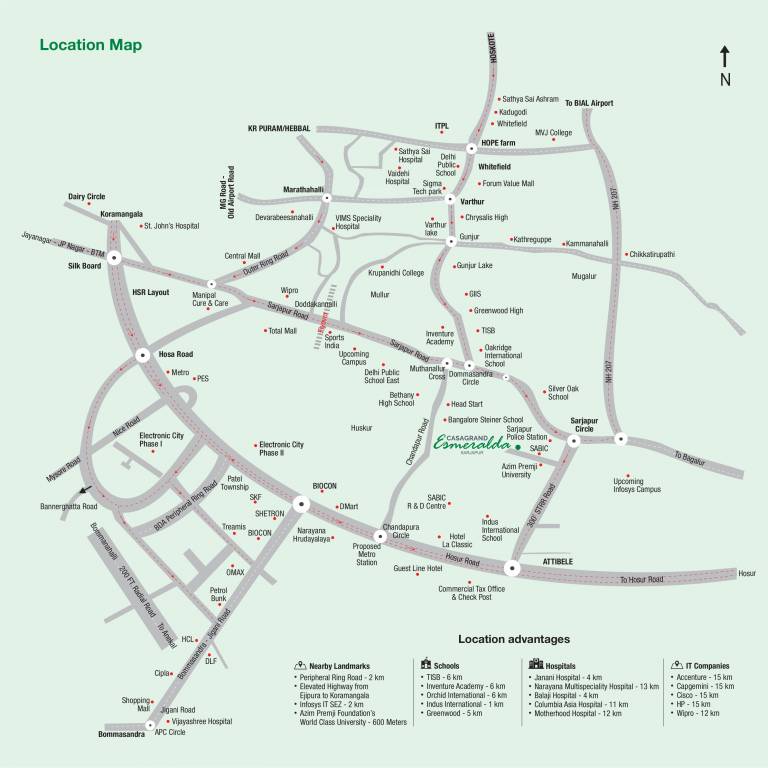 Casagrand Esmeralda Location Map