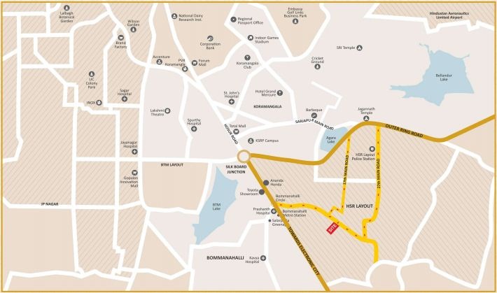 Cbr Aavani Location Map