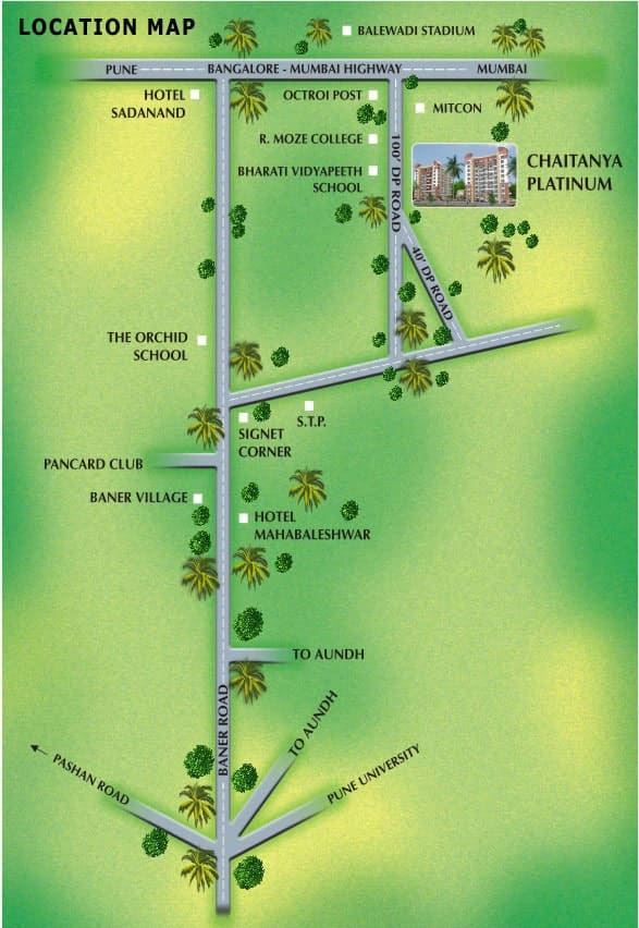 Chaitanya Platinum Location Map