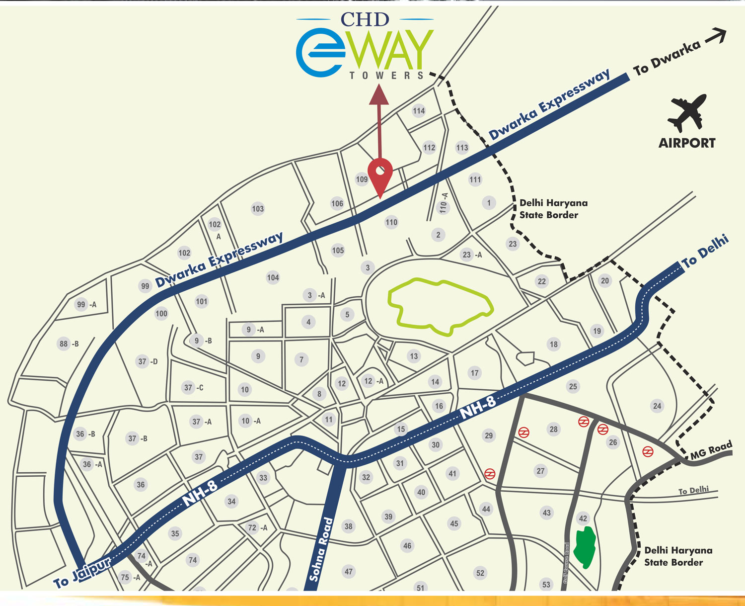 Chd Eway Towers Location Map