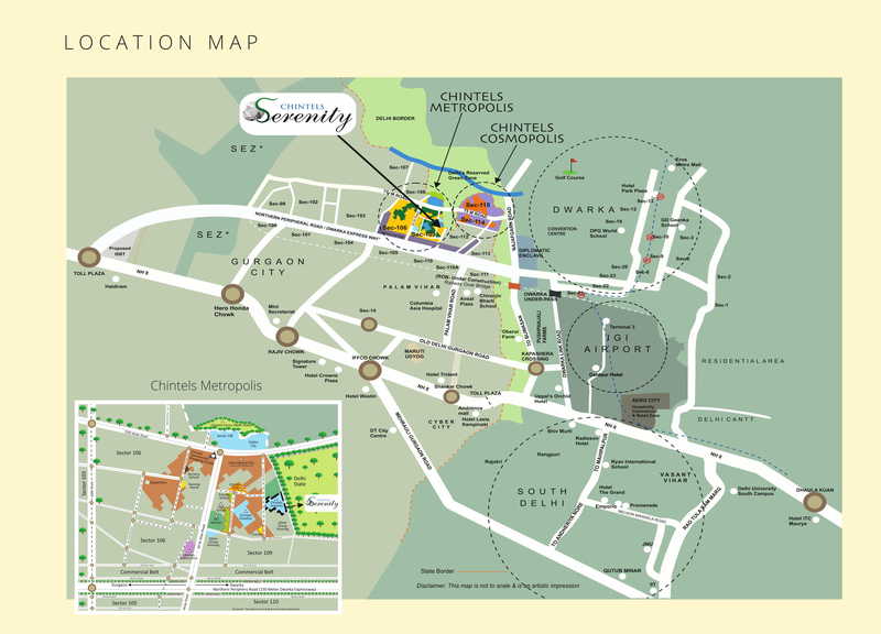 Chintels Serenity Location Map