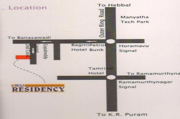 Citadil Vinayaka Heights Location Map