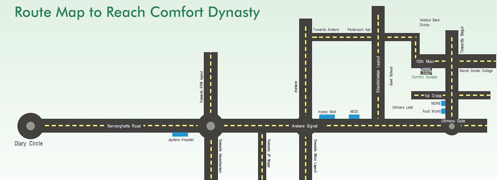 Comfort Dynasty Location Map