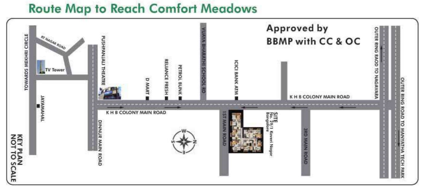 Comfort Meadows Location Map