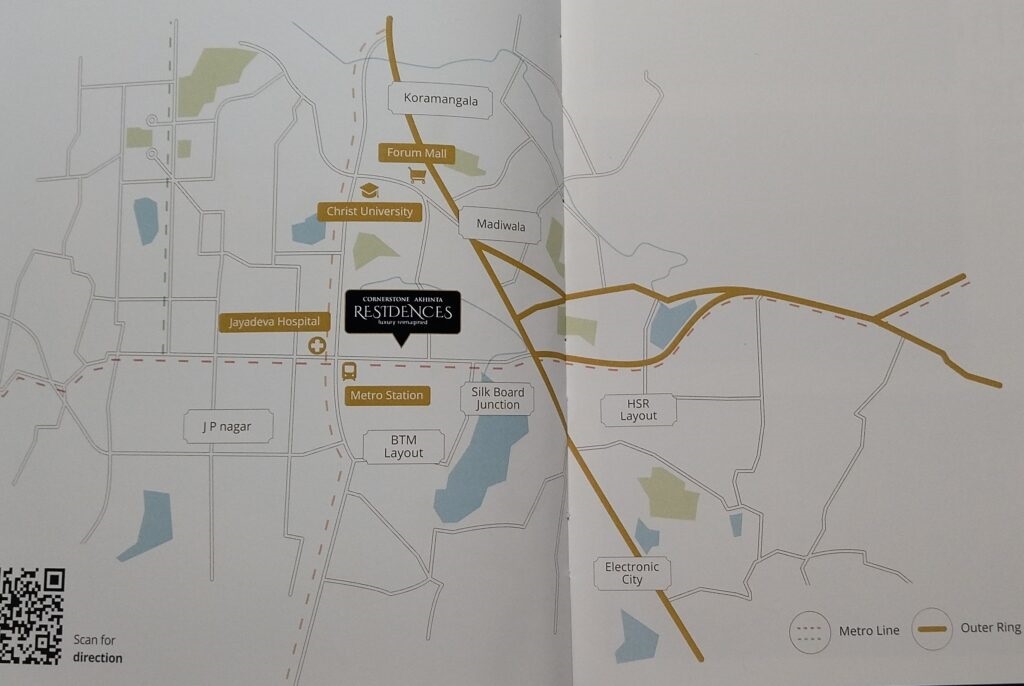 Cornerstone Akhinta Residences Location Map