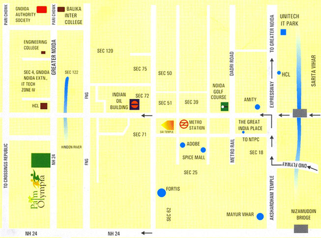 Dah Greentech Palm Olympia Location Map