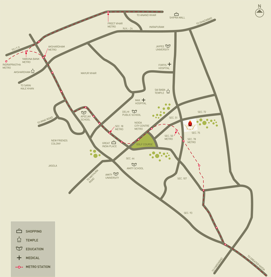 Dasnac The Jewel Of Noida Location Map