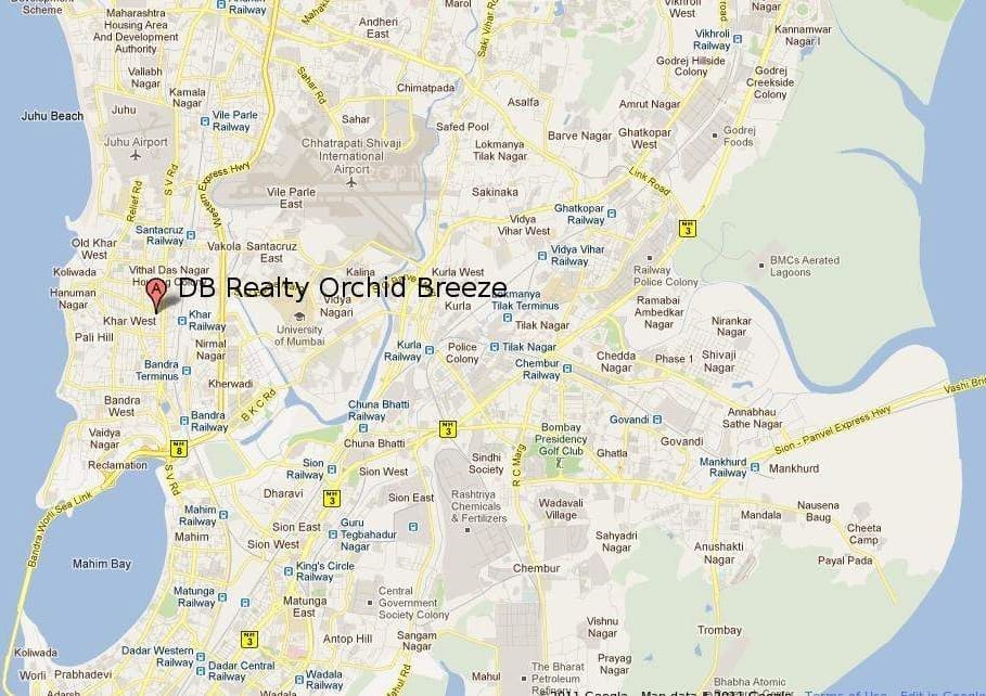 Khar In Mumbai Map Db Orchid Breeze Location Map | Khar West, Mumbai