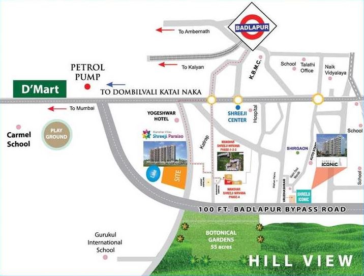 Deep Laxmi Manohar Shreeji Nirvana Phase IV Location Map