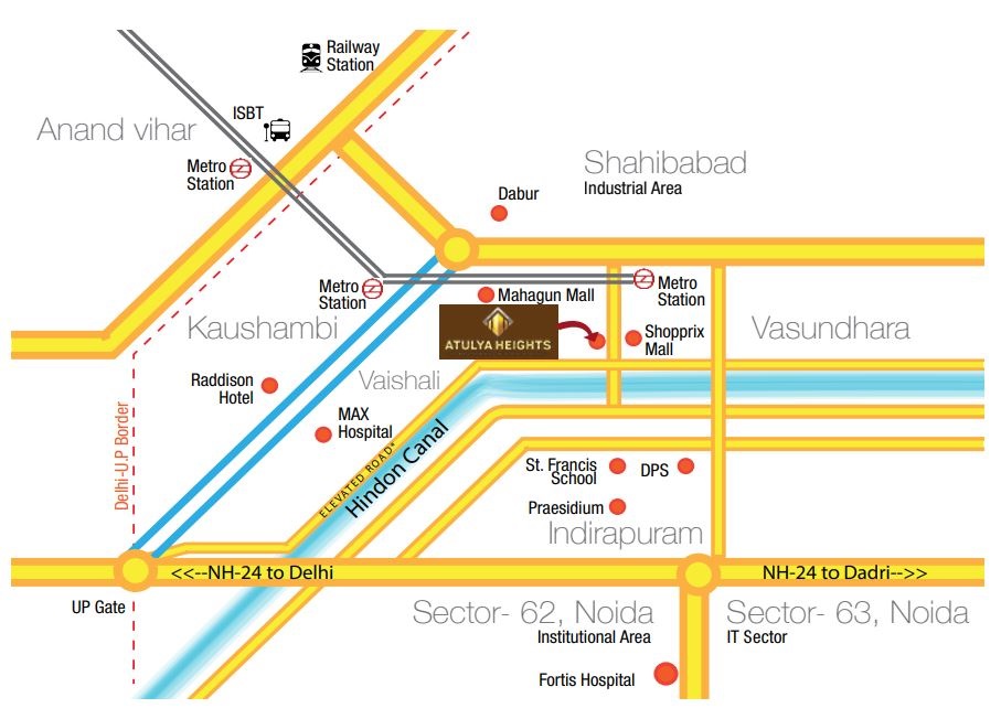 Deepsons India Atulya Heights Location Map