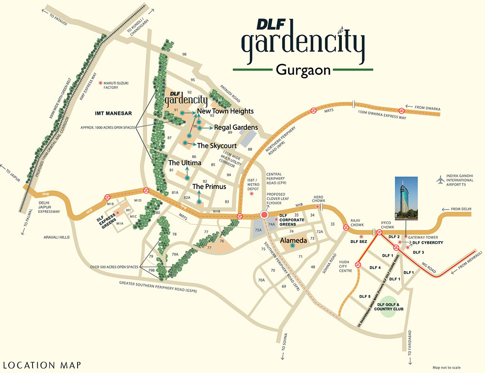 Dlf Garden City Gurgaon Location Map