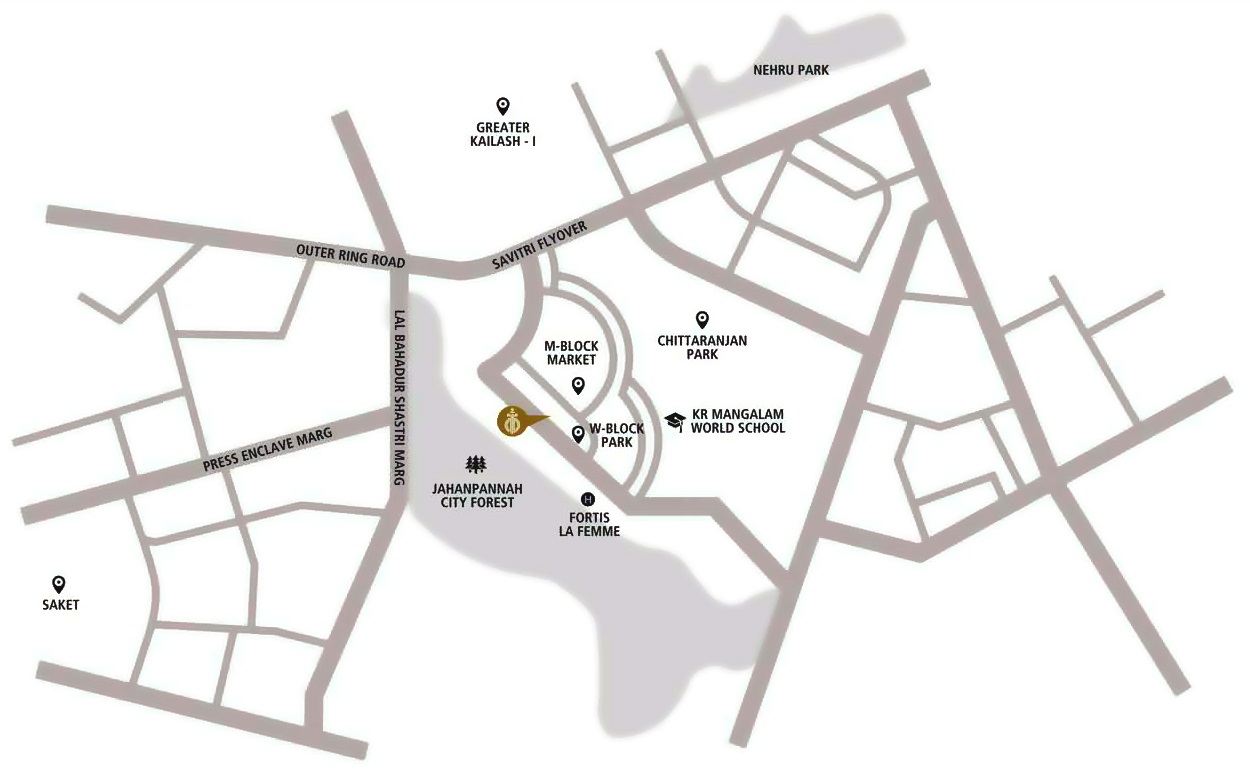 Dlf Kings Court Location Map