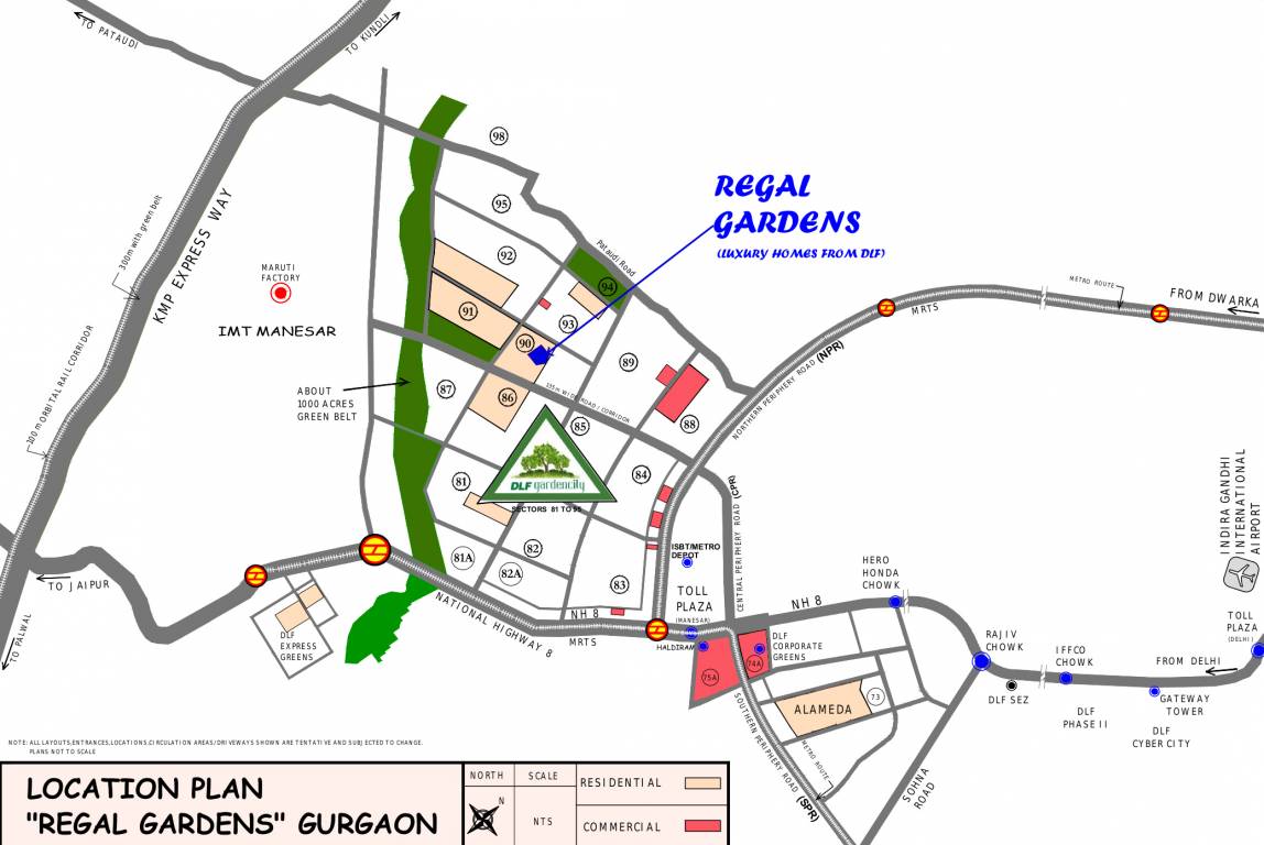 Dlf Regal Gardens Location Map