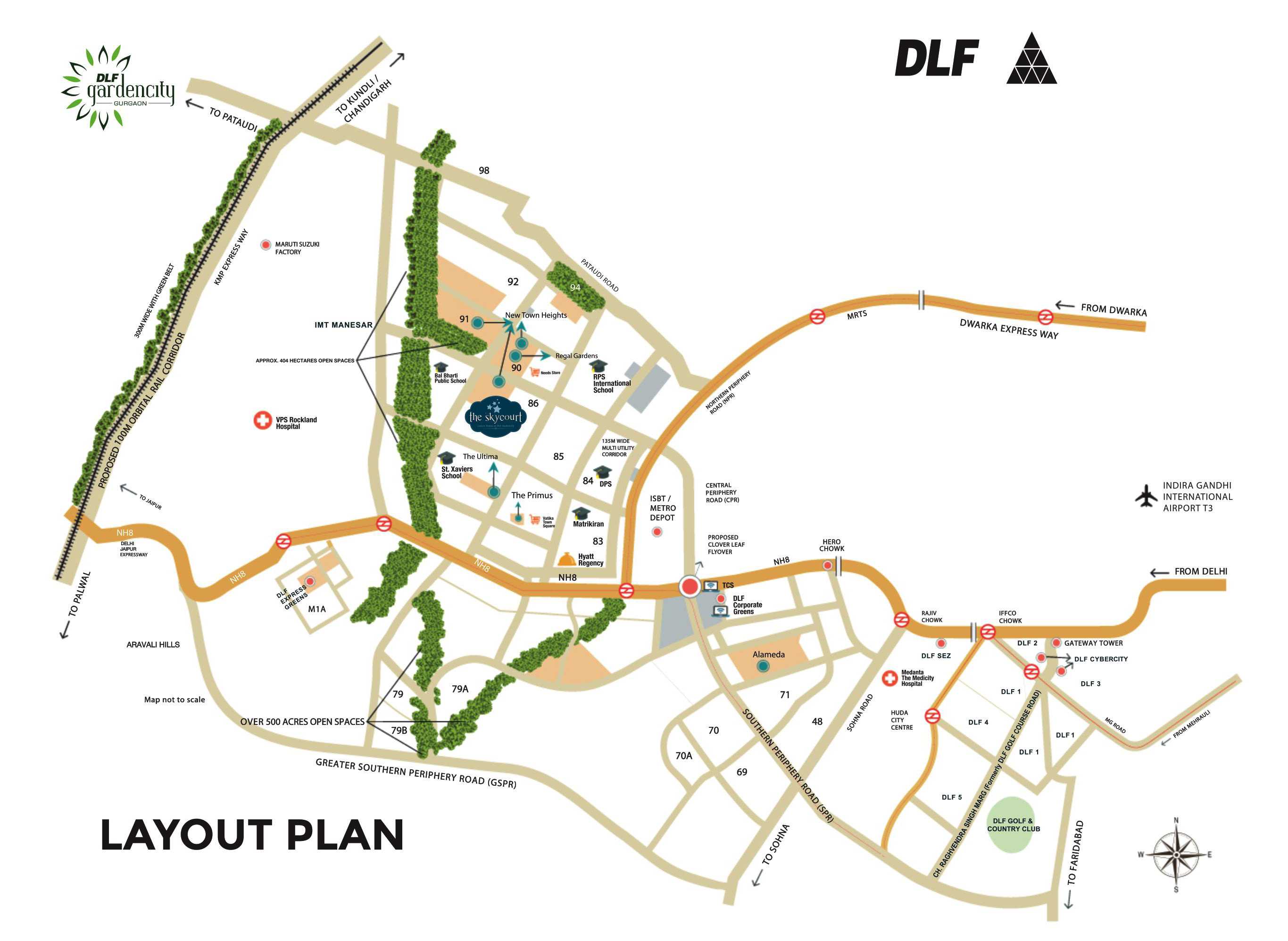 Dlf The Skycourt Location Map