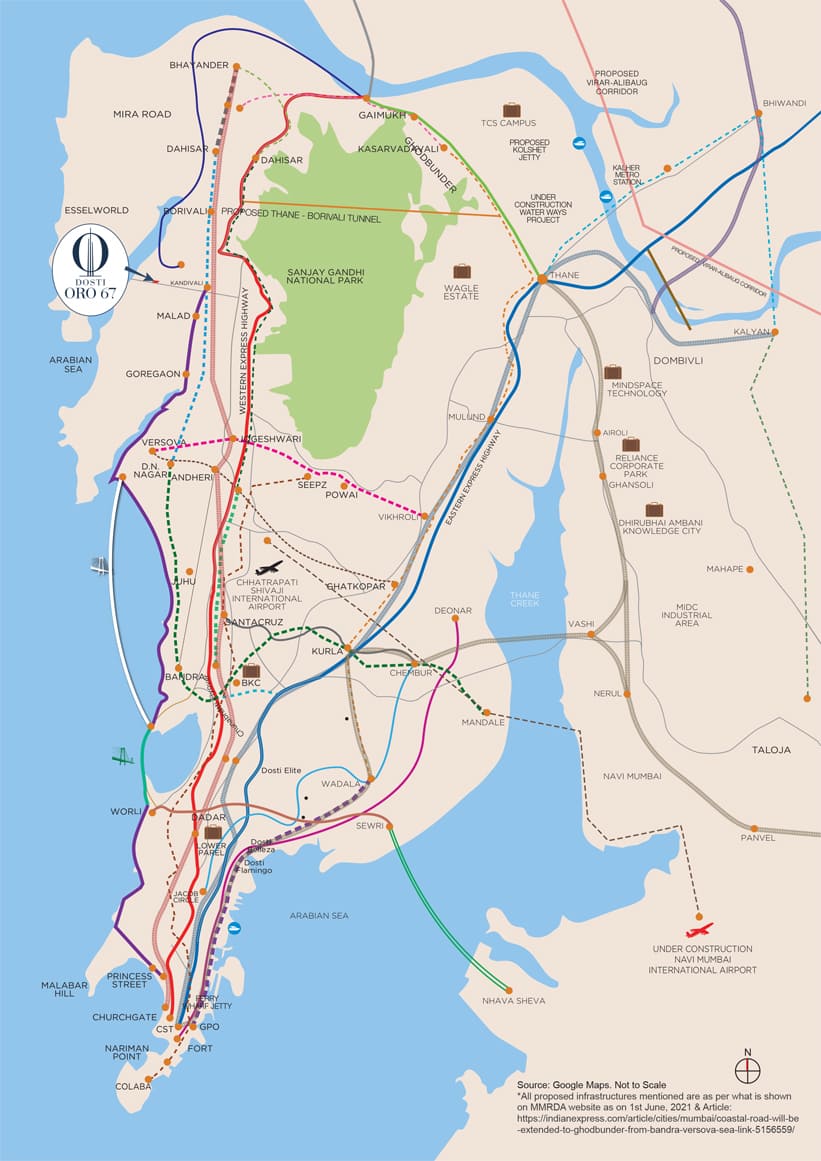 Dosti Oro 67 Location Map