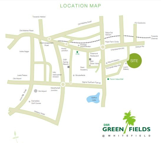 Dsr Green Fields Location Map