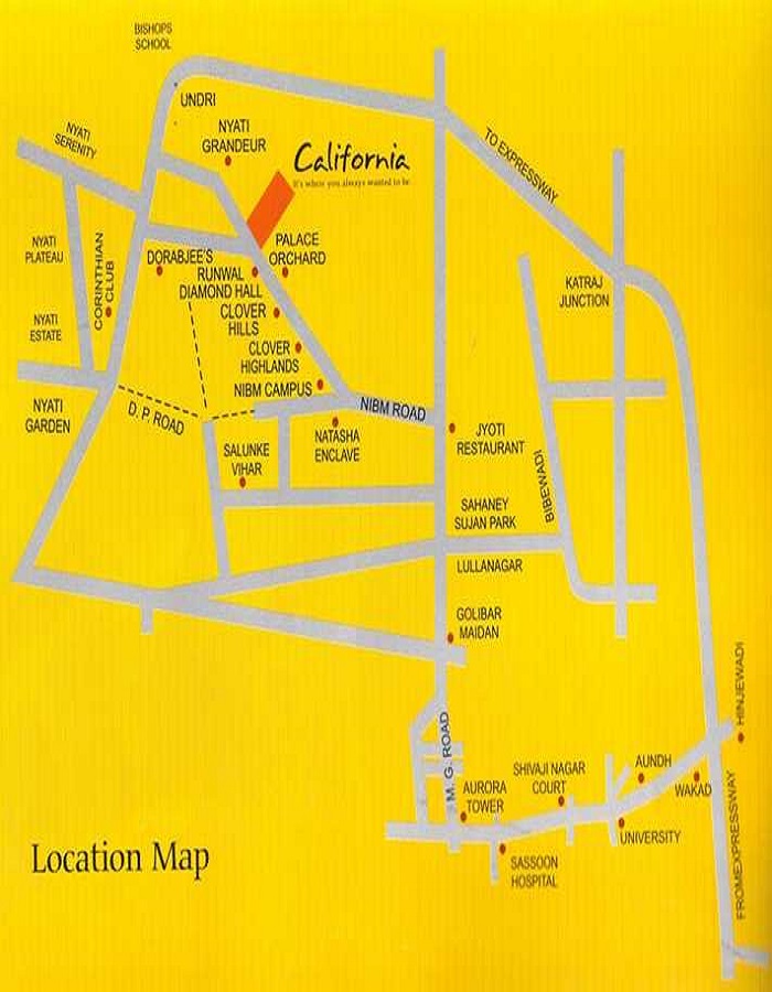 Ekta California Location Map