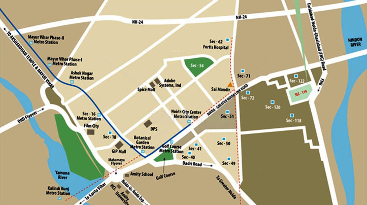Eldeco Aamantran Location Map